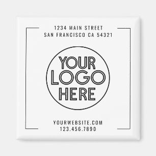 Imã Logotipo personalizado da empresa profissional mod