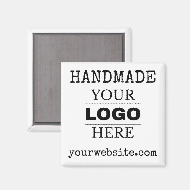 Imã logotipo personalizado moderno empresarial (Front/Back)