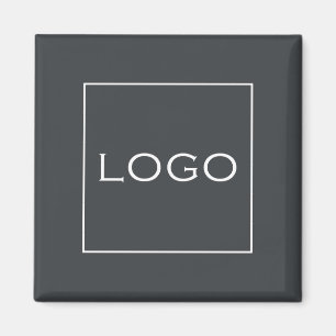 Imã Logotipo Personalizado Padrão em Fundo Cinza Carvã