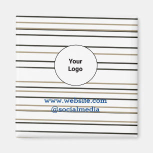 Imã Logotipo personalizado simples e elegante aqui da