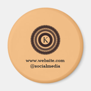 Imã Logotipo personalizado simples e elegante aqui da