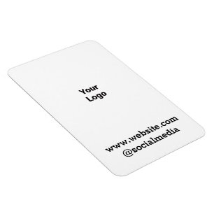 Ímã Logotipo personalizado simples e elegante aqui da 