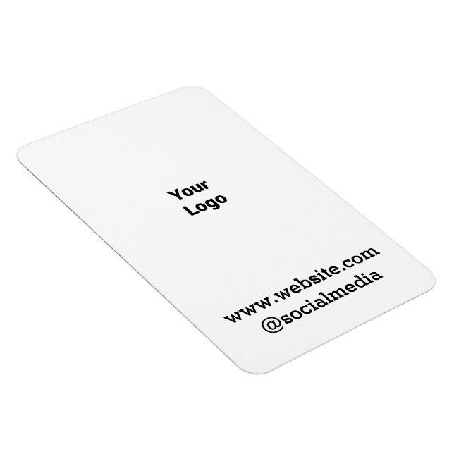 Ímã Logotipo personalizado simples e elegante aqui da  (Lado Direito)