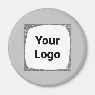 Imã Logotipo personalizado simples e elegante aqui, em