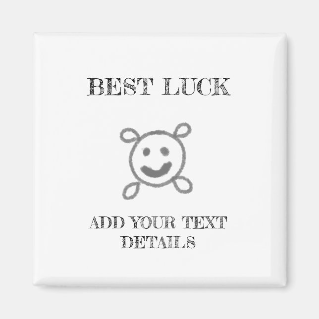 Imã Logotipo personalizado simples e elegante aqui, ma (Frente)