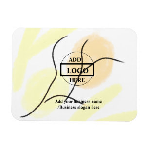 Ímã Logotipo personalizado simples e elegante aqui, ma