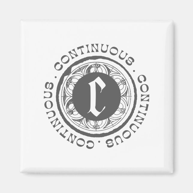 Imã logotipo preto continua (Frente)