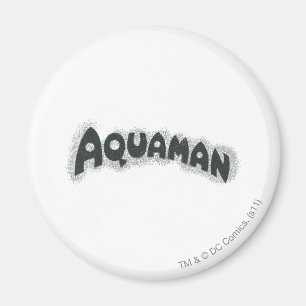 Imã Logotipo Preto Grunge Aquaman