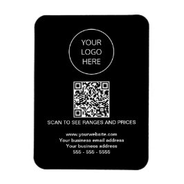 Ímã Logotipo QR Código moderno em preto