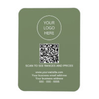 Logotipo QR Código moderno Sage Magnet Verde