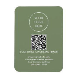 Ímã Logotipo QR Código moderno Sage Magnet Verde