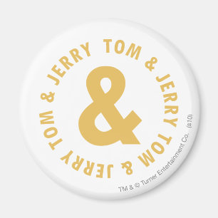 Imã Logotipo redondo 4 de Tom e de Jerry