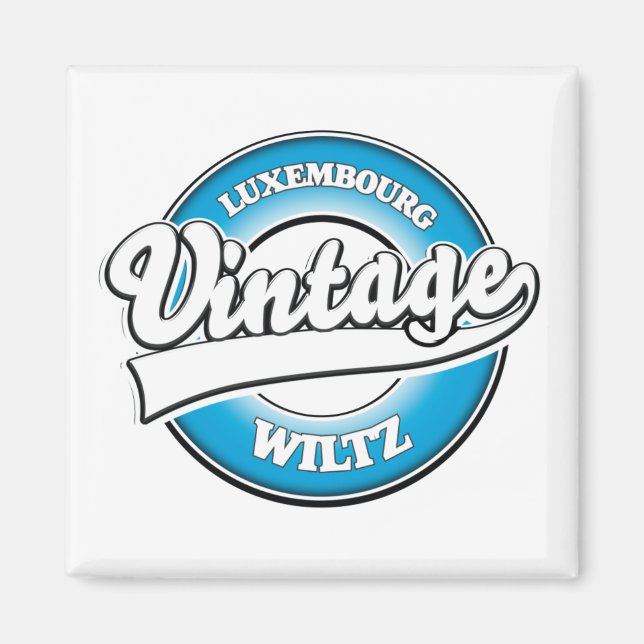 Imã Logotipo retro de Wiltz Luxemburgo (Frente)
