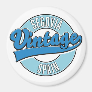 Imã logotipo retrô segovia espanha