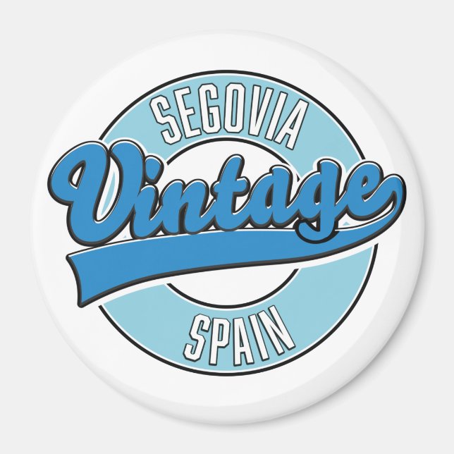 Imã logotipo retrô segovia espanha (Frente)