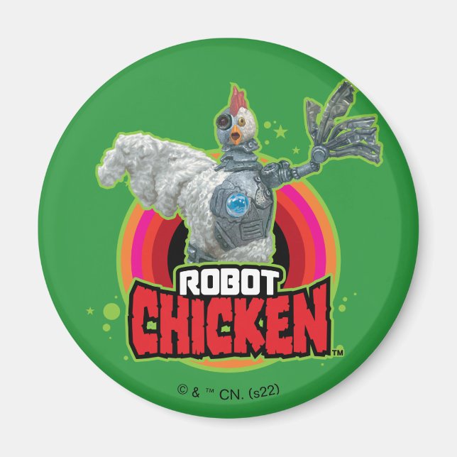Imã Logotipo Robot Chicken (Frente)