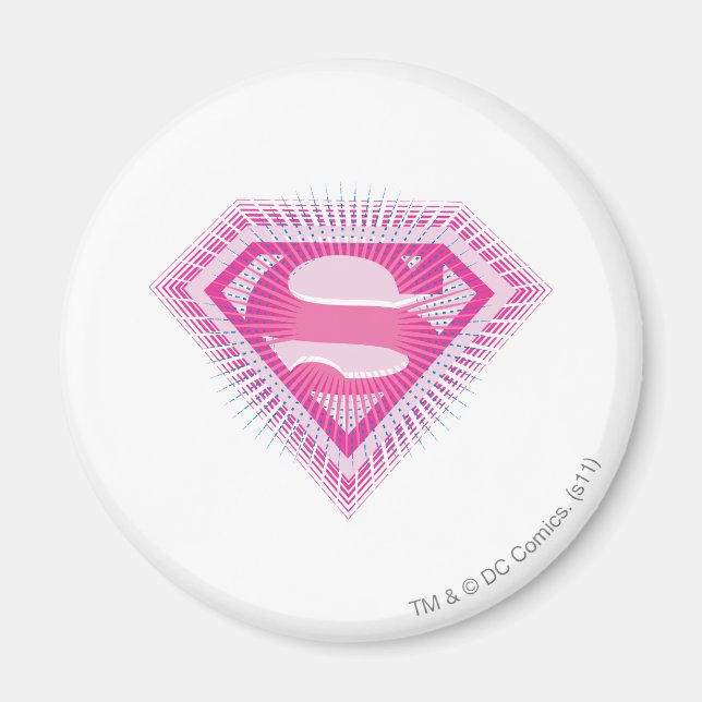 Imã Logotipo rosa da Supergirl (Frente)