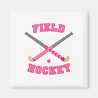 Imã Logotipo rosa de hóquei em campo