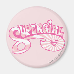 Imã Logotipo rosa-Supergirl Burst