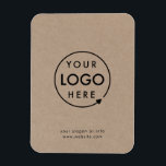 Ímã Logotipo Rustic Kraft | Business Corporate Modern<br><div class="desc">Um simples e natural modelo de negócios do kraft, personalizado, em um estilo moderno minimalista que pode ser facilmente atualizado com o logotipo da sua empresa e o slogan ou informações da sua empresa. Se você precisar de ajuda para personalizar este produto, entre em contato comigo usando o botão de...</div>