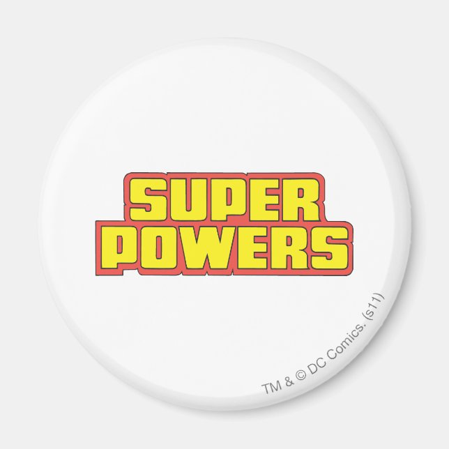 Imã Logotipo Super Powers™ Amarelo (Frente)