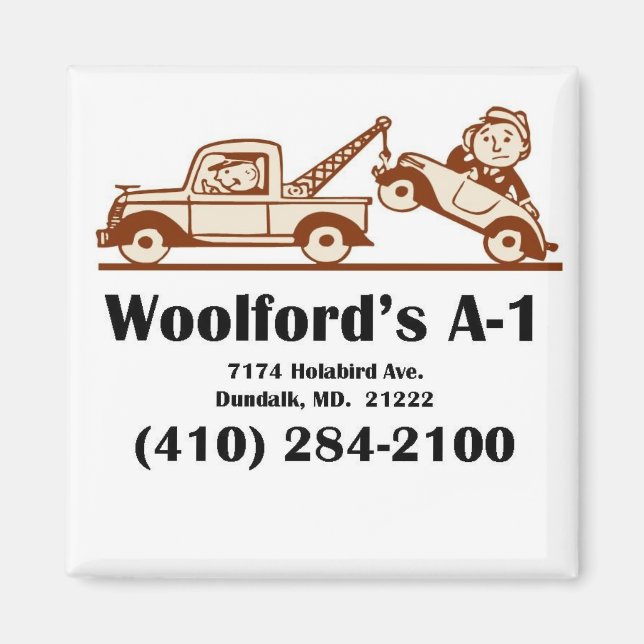 Imã logotipo t-shirt w-address (Frente)