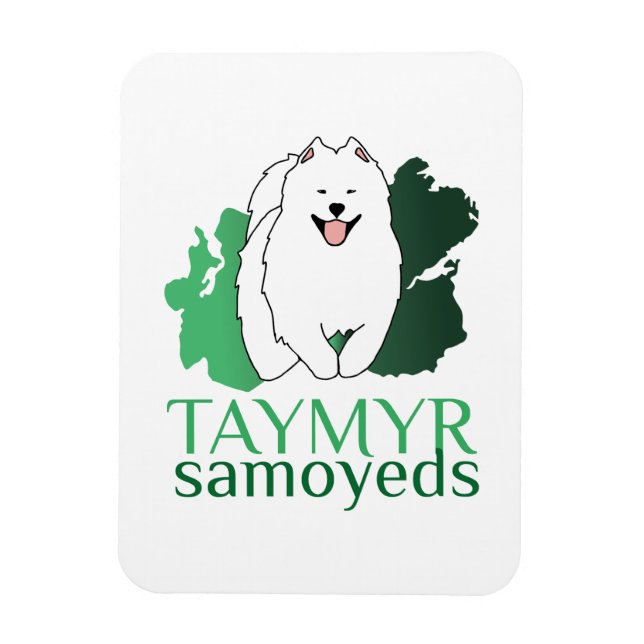 Ímã logótipo Taymyr Samoyeds (Vertical)