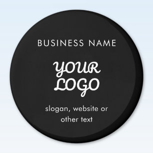 Imã Logotipo & Texto Promocional Moderno Cor Editáve