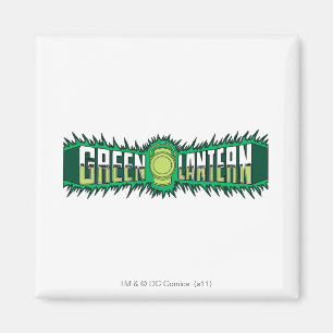 Imã Logotipo verde da lanterna - chamas verdes