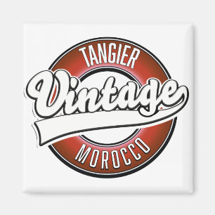 Imã Logotipo vintage de Tânger Marrocos
