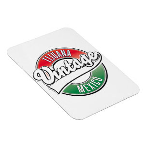Ímã Logotipo vintage de Tijuana México.