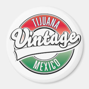 Imã Logotipo vintage de Tijuana México.
