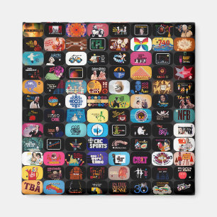 Imã Logotipos CBC e Magnetos quadrados de gráficos