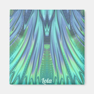 Imã LOLA ~ Padrão Abstrato ~ Cachoeira Verde ~ Ímã