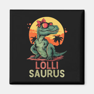 Imã Lollisaurus Dino Dinosaur Lolli-saurus T-rex Funny