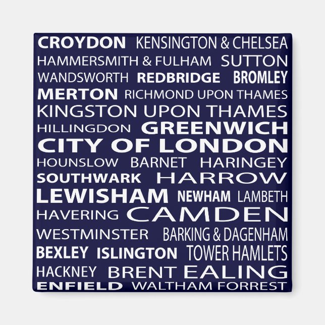 Imã London Boroughs Magnet (Frente)