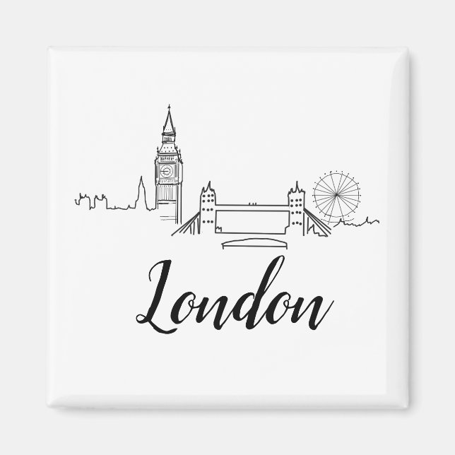 Imã London British Illustration (Frente)