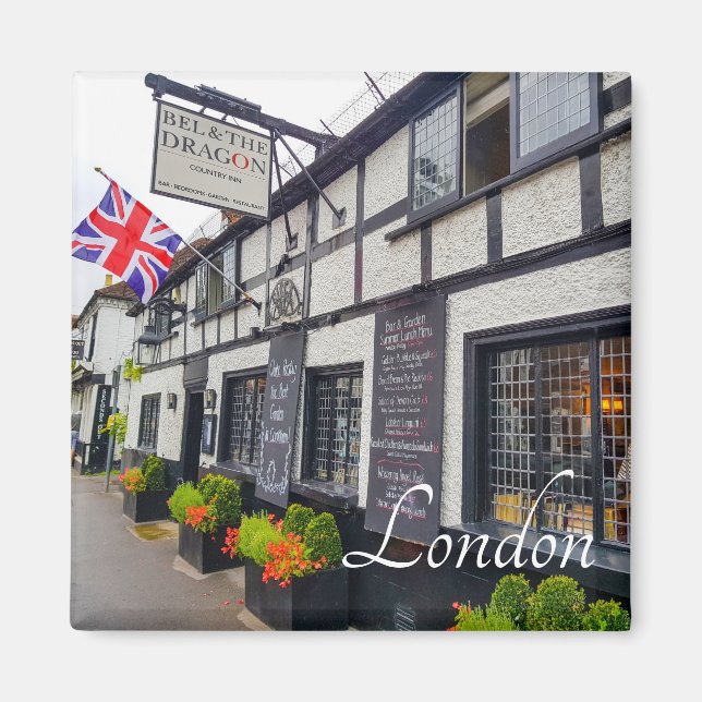 Imã London England Excelente UK Pub Architecture (Frente)