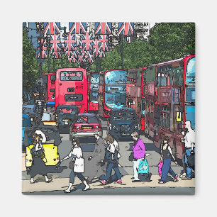 Imã London Red Bus BD - Rua Inglaterra Reino Unido