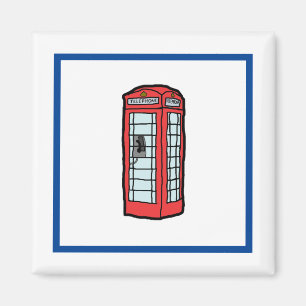 Imã London Red Telephone Booth Iconic Viagem britânico
