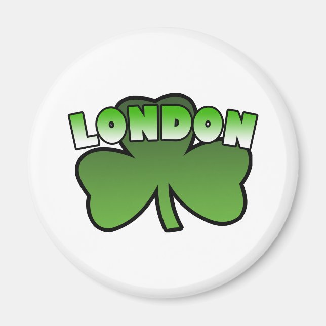 Imã London Shamrock Magnet (Frente)