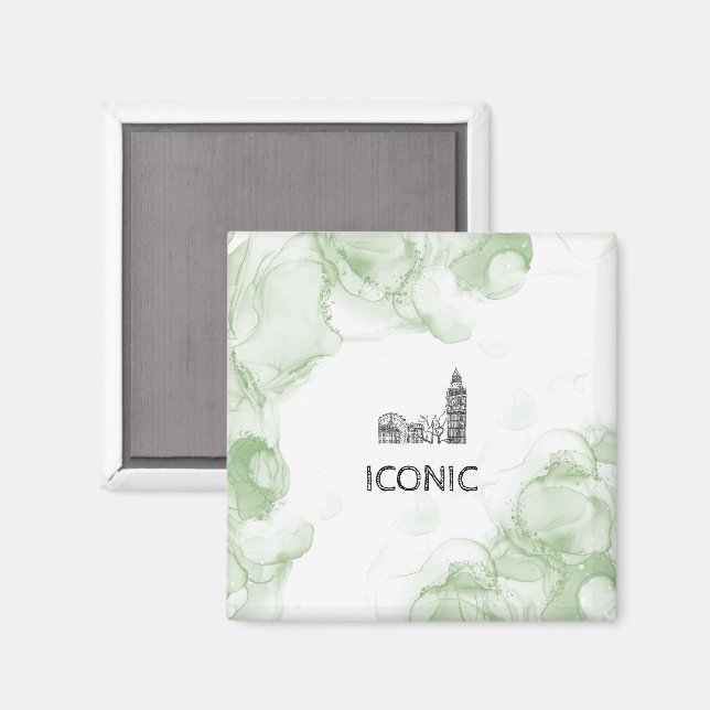 Imã London Tone Watercolor (Front/Back)