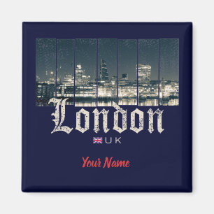Imã London Uk Skyline Reino Unido England vintage