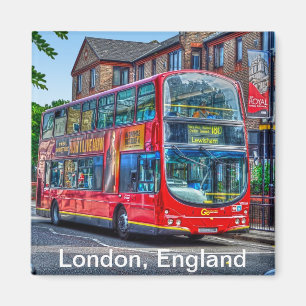 Imã Londres ao autocarro de dois andares vermelho