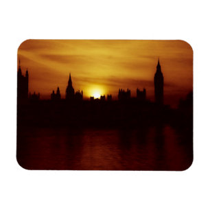 Ímã Londres-Big Ben-Elizabeth Tower-Sunset-Magnet