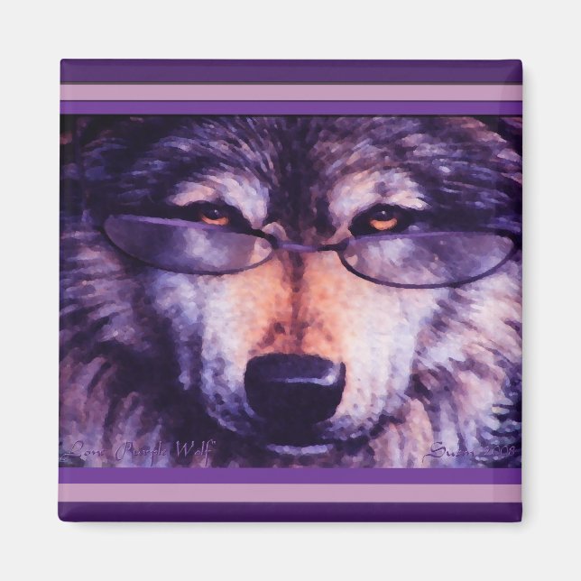 Imã Lone Purple Wolf (Frente)