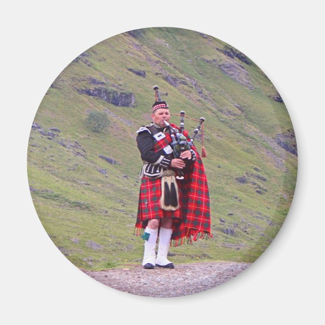 Imã Lone Scottish bagpiper, Highlands, Escócia (Frente)