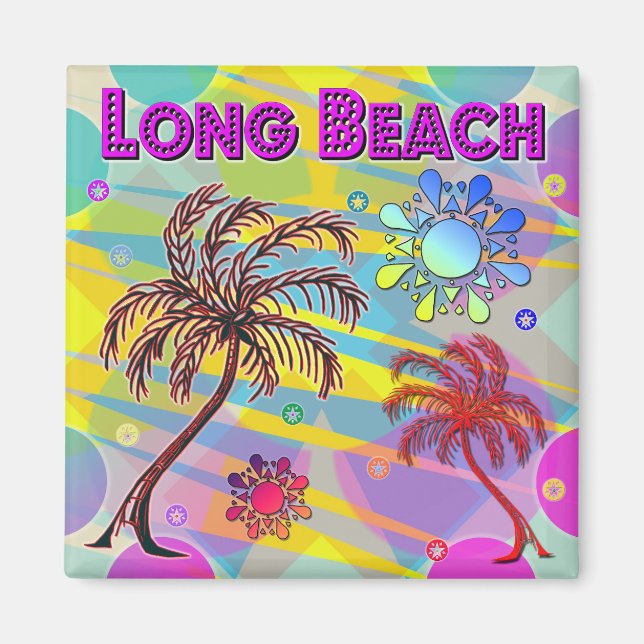 Imã Long Beach Happy e Hope Magnet (Frente)