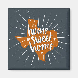 Imã Longhorn Burnt Orange Home Sweet Home Texas
