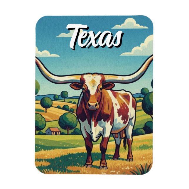 Ímã Longhorn do Texas (Vertical)